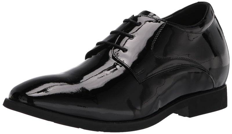 Calden Men's Invisible Height Increasing Elevator Shoes - Black Patent Leather Lace-up Formal Tuxedo Oxfords - 3 Inches Taller - K911929 - Size 6.5 D(M) US - Image 1